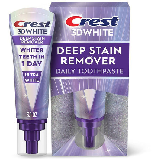 Crest 3DWhite Brilliance Deep Stain Remover Ultra White Toothpaste 3.1 oz Toothpaste Pasteur Pharmacy