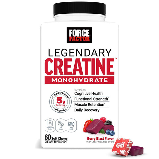Force Factor Legendary Creatine Soft Chews Berry Blast Nutrition Gels & Chews Pasteur Pharmacy