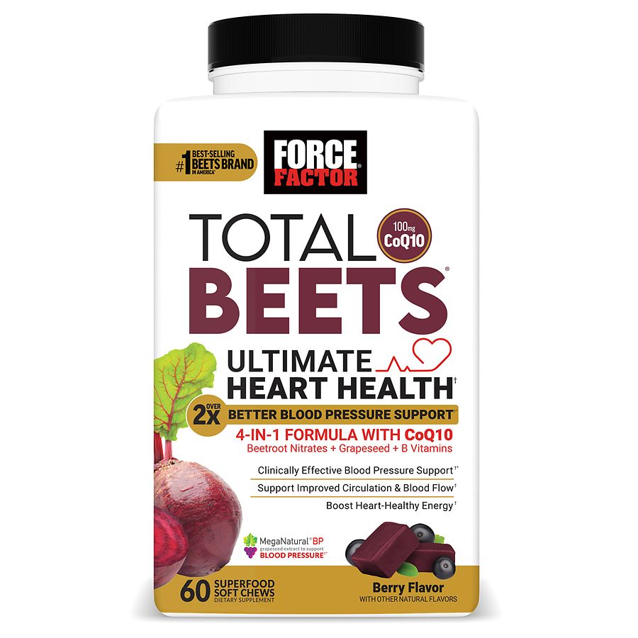 Force Factor Total Beets Ultimate Heart Health Soft Chews Berry Beets Pasteur Pharmacy