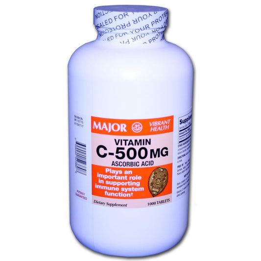 Major Vitamin C 500 Mg - 1000 Tabs Vitamins & Supplements Pasteur Pharmacy