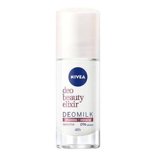 Nivea Deo Beauty Elixir Deomilk Sensitive Ball Antiperspirant Deodorant Roll-on 40 Ml Bath & Body Pasteur Pharmacy