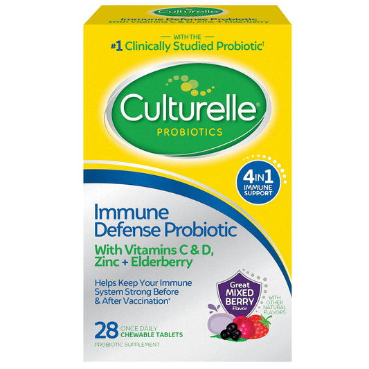 Culturelle Adult Immune Defense Probiotic + Elderberry (28 Chewable Tablets) Vitamins & Supplements Pasteur Pharmacy