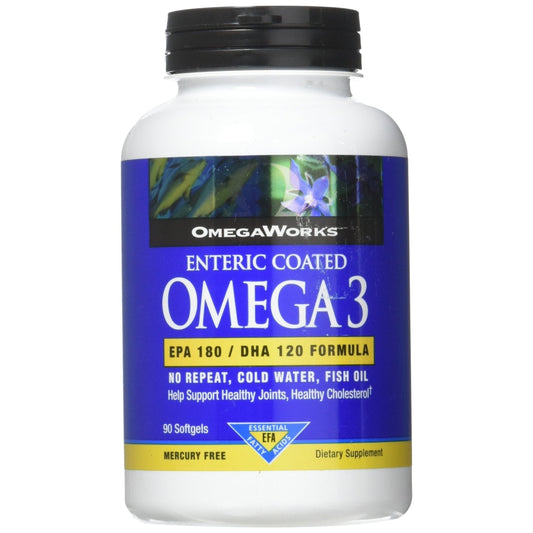 OmegaWorks Omega-3 Enteric Coated 90 Soft Gels Vitamins & Supplements Pasteur Pharmacy
