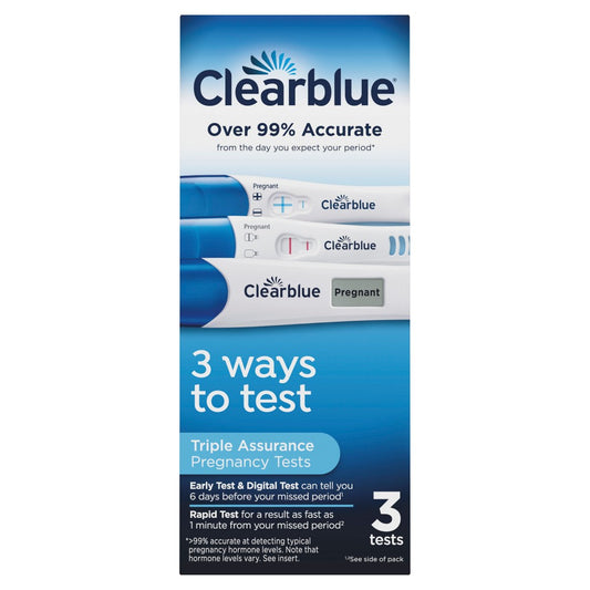 Clearblue Triple Assurance Pregnancy Tests - 3ct Pregnancy Tests Pasteur Pharmacy