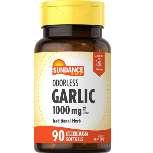 Sundance Vitamins Odorless Garlic Softgels, 500 Mg, 90 Tabs Health & Beauty Pasteur Pharmacy