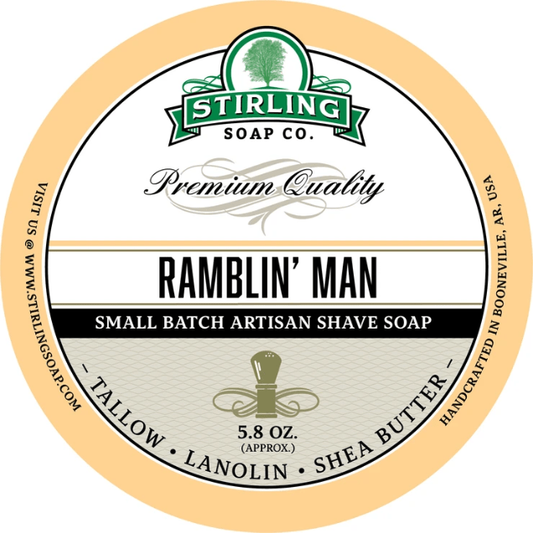 Stirling Soap Co. Ramblin' Man Shaving Collection Shaving Set Pasteur Pharmacy Shaving Soap 5.8oz