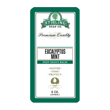 Stirling Soap Co. Eucalyptus Mint Shaving Collection Shaving Set Pasteur Pharmacy Post Shave Balm 4oz