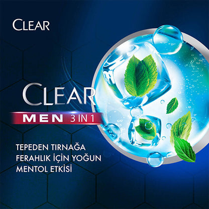 Champú anticaspa Clear Men - 13.5 Oz líquidas | Limpieza profunda