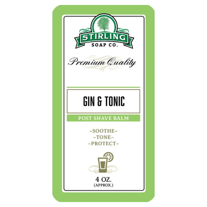 Stirling Soap Co. Gin & Tonic Shaving Collection Shaving Set Pasteur Pharmacy Post Shave Balm 4oz