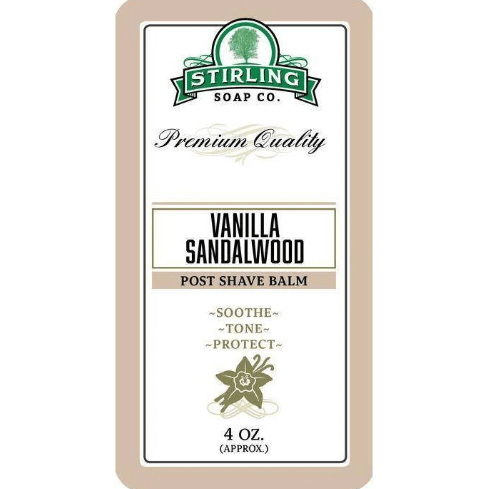 Stirling Soap Co. Vanilla Sandalwood Shaving Collection Shaving Set Pasteur Pharmacy Post Shave Balm 4oz