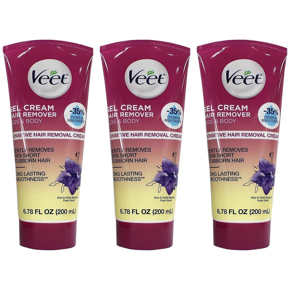 Veet Legs & Body Hair Remover Gel Cream, Sensitive Formula - 6.78 Fl Oz Hair Removal Pasteur Pharmacy