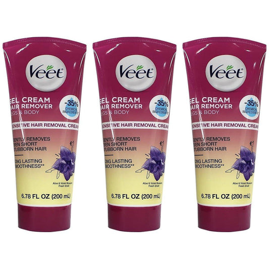 Veet Legs & Body Hair Remover Gel Cream, Sensitive Formula - 6.78 Fl Oz Hair Removal Pasteur Pharmacy