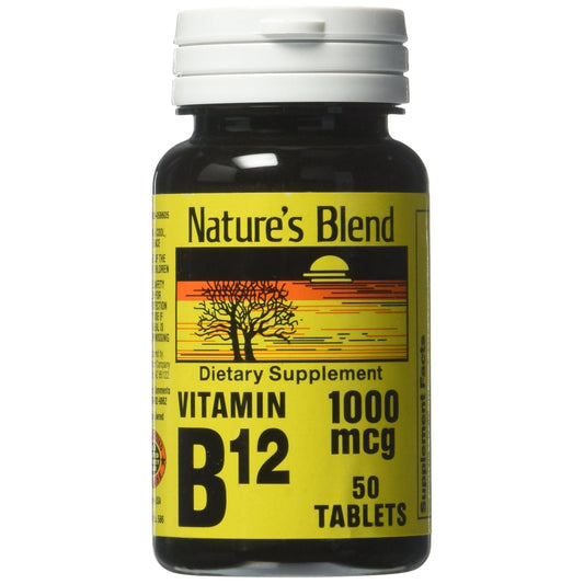 Nature's Blend Vitamin B12 1000 Mcg Tablets 50 Ct Vitamins & Supplements Pasteur Pharmacy
