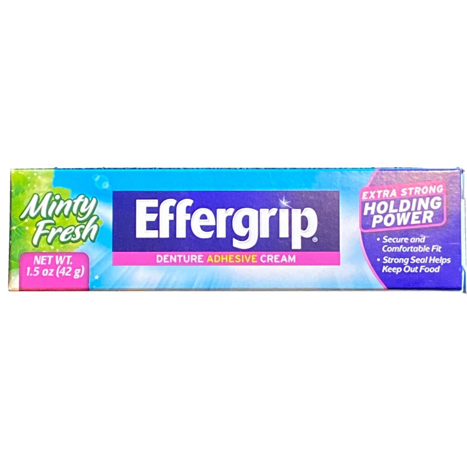Effergrip Denture Adhesive Cream Extra Strong Holding Power 1.5 Oz Denture Adhesives Pasteur Pharmacy