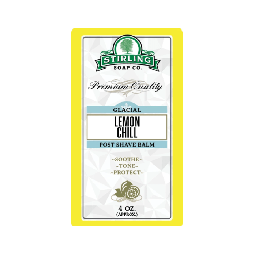 Stirling Soap Co. Glacial - Lemon Chill Shaving Collection Shaving Set Pasteur Pharmacy Post Shave Balm 4oz