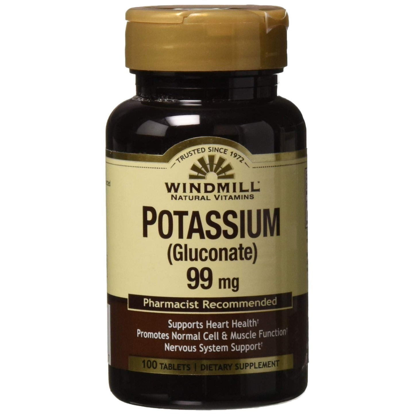 Windmill Potassium As Gluconate, 99 Mg, Tablets Vitamins & Supplements Pasteur Pharmacy