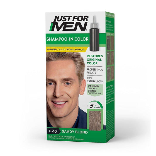 Just For MEN Original Formula Hair Color Kit, Sandy Blond H-10 Hair Color Pasteur Pharmacy