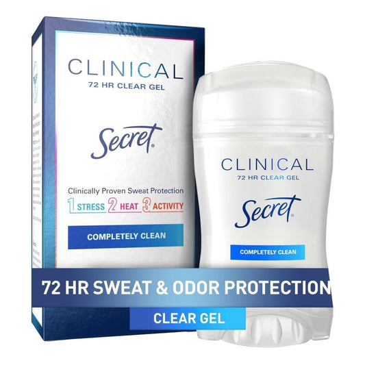 Secret Clinical Strength Antiperspirant & Deodorant Clear Gel - Completely Clean - 1.6oz Deodorant Pasteur Pharmacy
