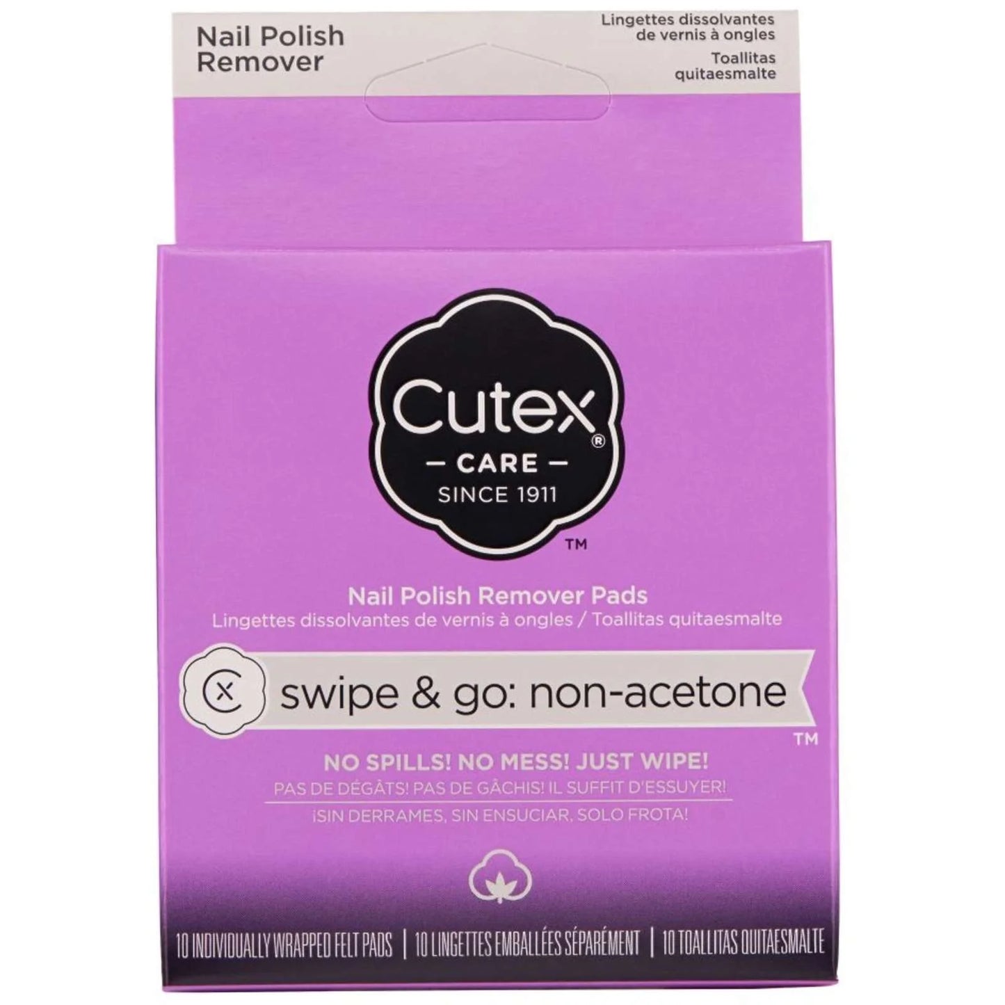 Cutex Plsh Rmvr Pa 10 Sw/G N/Actn Nail Polish Removers Pasteur Pharmacy