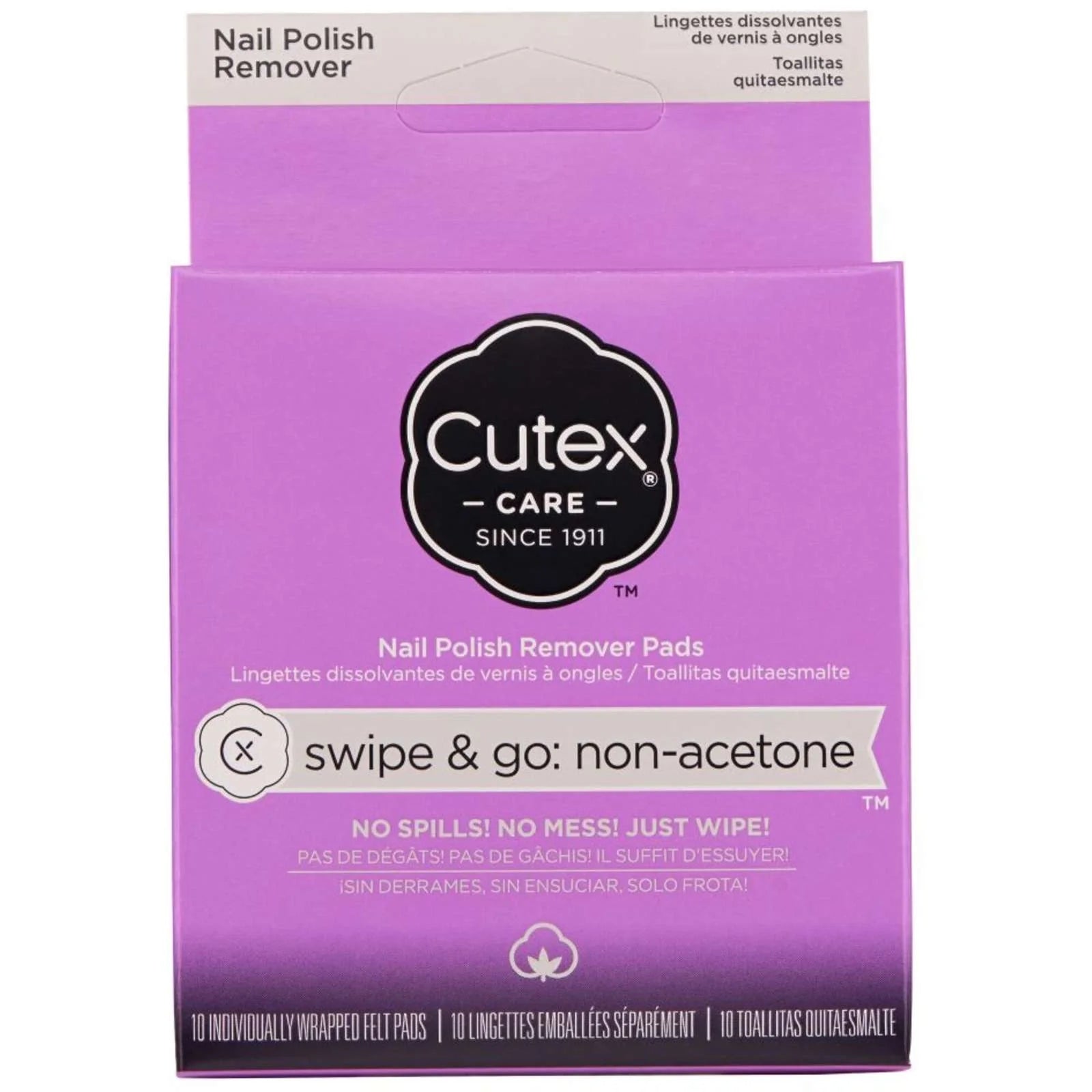 Cutex Plsh Rmvr Pa 10 Sw/G N/Actn Nail Polish Removers Pasteur Pharmacy