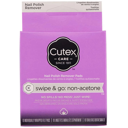 Cutex Plsh Rmvr Pa 10 Sw/G N/Actn Nail Polish Removers Pasteur Pharmacy