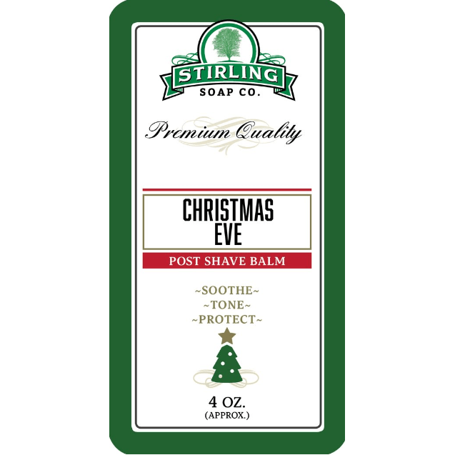 Stirling Soap Co. Christmas Eve Shaving Collection Shaving Set Pasteur Pharmacy Post Shave Balm 4oz