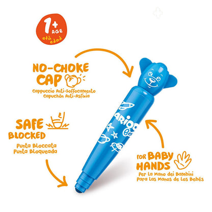 Rotuladores lavables Carioca para niños - No tóxicos, diseño ergonómico, marcadores superlavables para niños a partir de 1 año