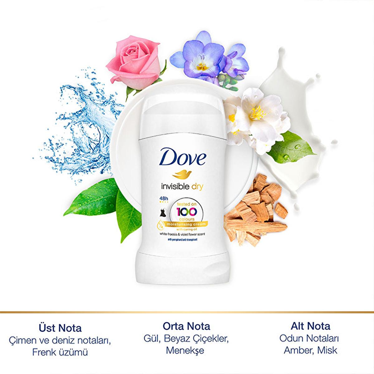 Dove Invisible Dry Antiperspirant Deodorant Stick for Women - 48 Hour Protection, Stain-Free, Moisturizing - antiperspirant deodorant stick for women