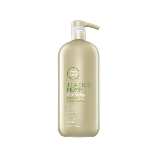 Shampooing restaurateur Paul Mitchell Tea Tree Hemp - Nettoyant corps et cheveux 1000 ml aux propriétés antifongiques