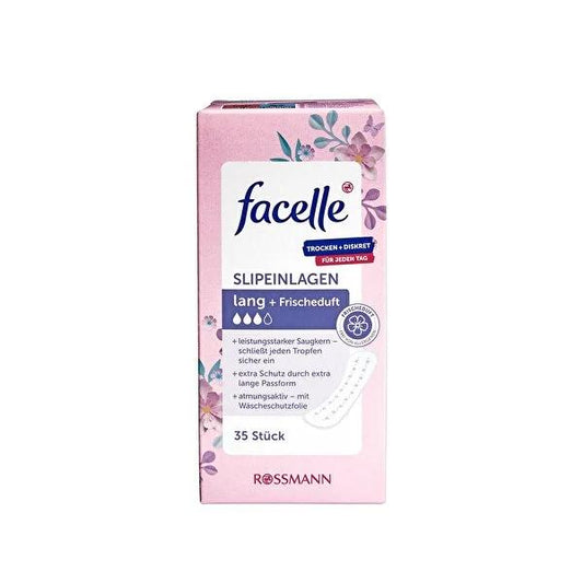 Protège-slips quotidiens Facelle, extra longs et respirants - Produits d'hygiène féminine confortables pour femmes, 35 unités