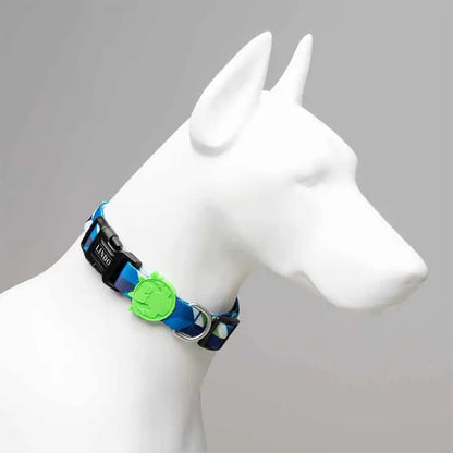 Collier pour chien réglable Lindo Blue Dream pour grandes races 46-70 cm