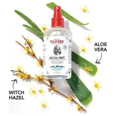 Thayers Facial Mist Unscented Witch Hazel 8 oz Facial Mist Pasteur Pharmacy