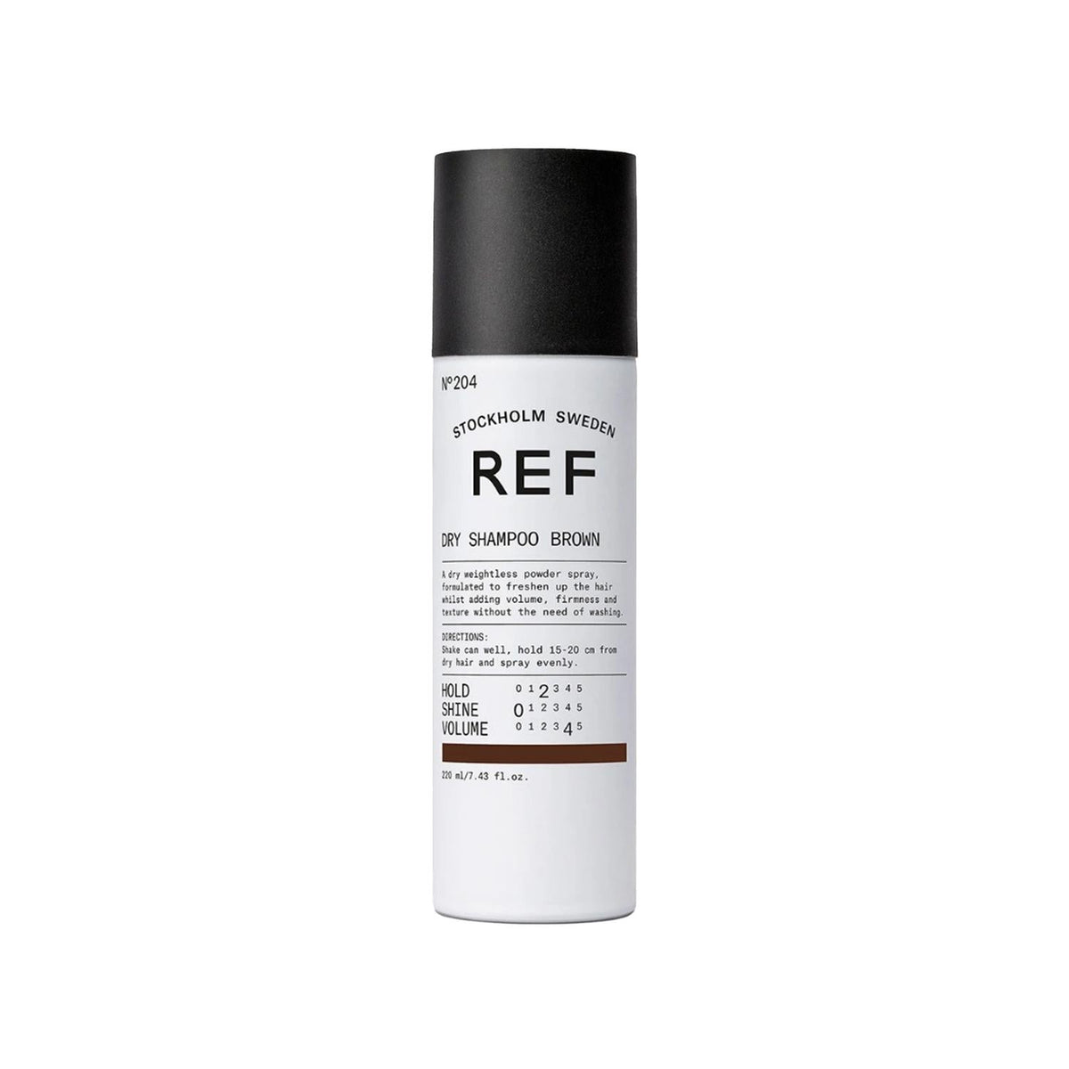 REF Dry Shampoo for Brown Hair - 200ml, Convenient Hair Refresh, Saves Time, 6.76 fl oz