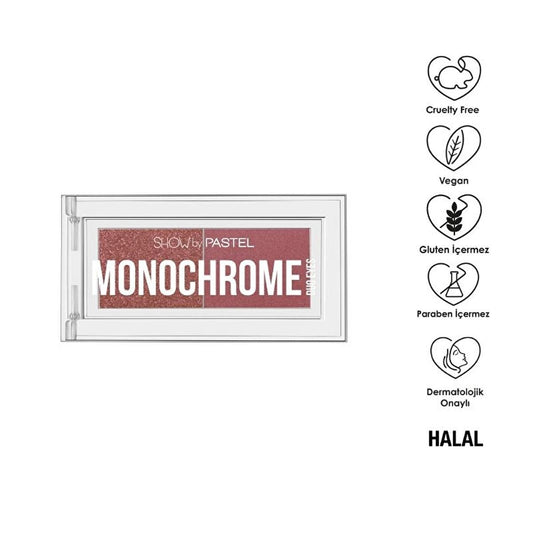 Paleta de sombras de ojos Show by Pastel Monochrome Duo 29 It’s Cherry - Paleta de sombras de ojos libre de crueldad animal con 12 tonos versátiles