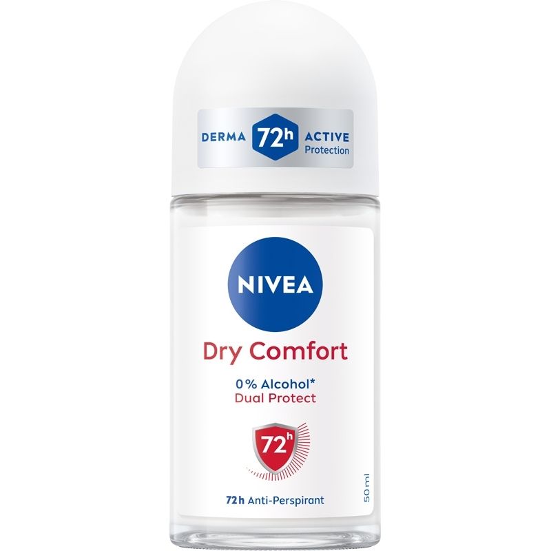 NIVEA Dry Comfort 72h Anti-Perspirant Roll-On 50ml – Dual Protect Formula & 0% Alcohol Deodorant & Anti-Perspirant Pasteur Pharmacy