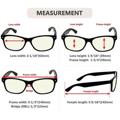 3 Pack Classic Blue Light Filter Reading Glasses UV109 Eyeglasses Pasteur Pharmacy