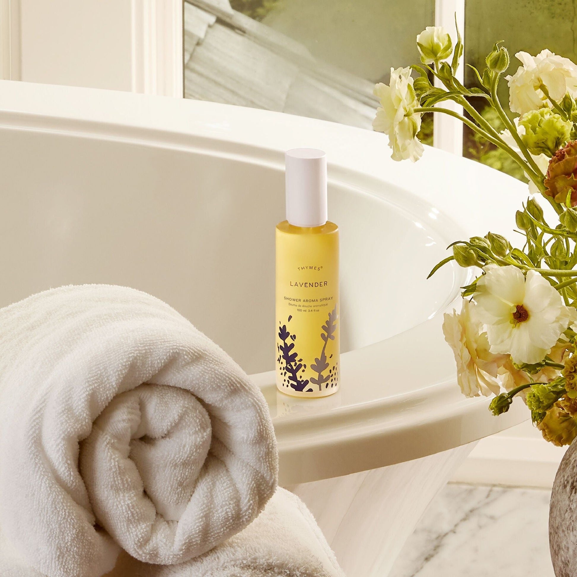 Thymes Lavender Shower Aroma Spray 3.4 Oz Aroma Spray Pasteur Pharmacy