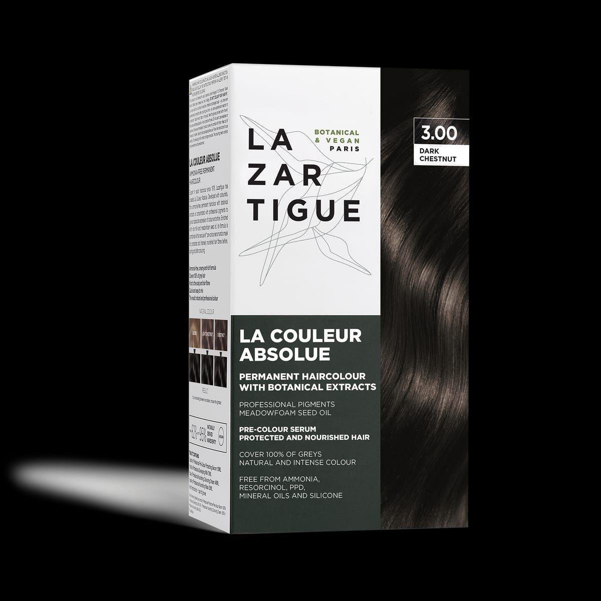 Lazartigue La Couleur Absolue Permanent Hair Color Kit 3.00 Dark Chestnut Hair Color Kit Pasteur Pharmacy