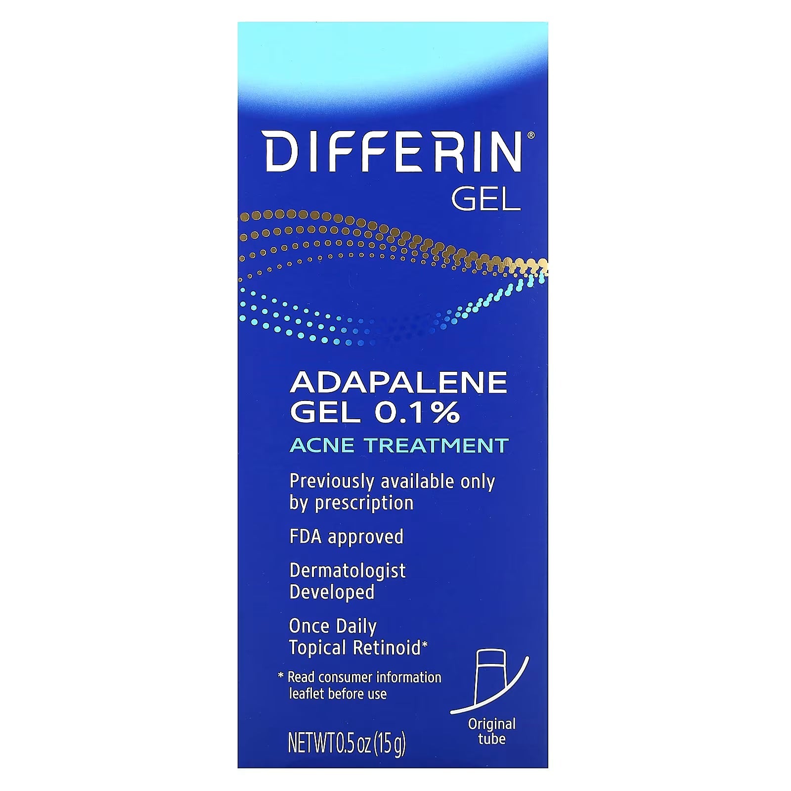 Differin Adapalene Gel 0.1% Acne Treatment (4-Pack, 15g Tubes) Skin Care Pasteur Pharmacy