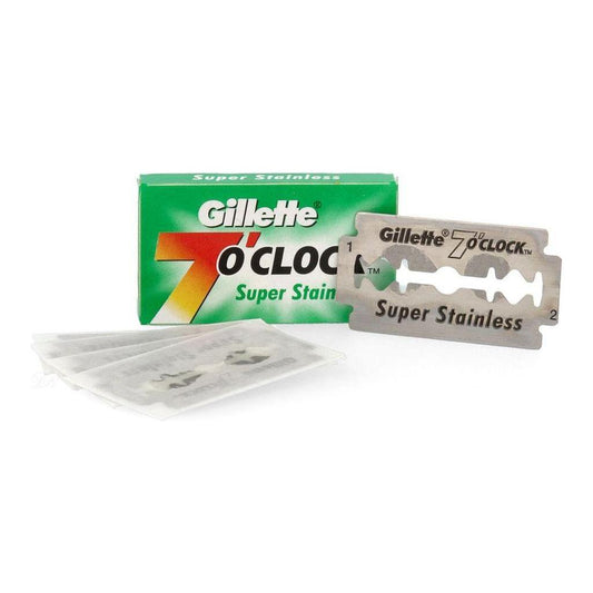 Gillette 7 O'clock Super Stainless Double Edge Razor Blades - 5 Pack Razor Blades Pasteur Pharmacy