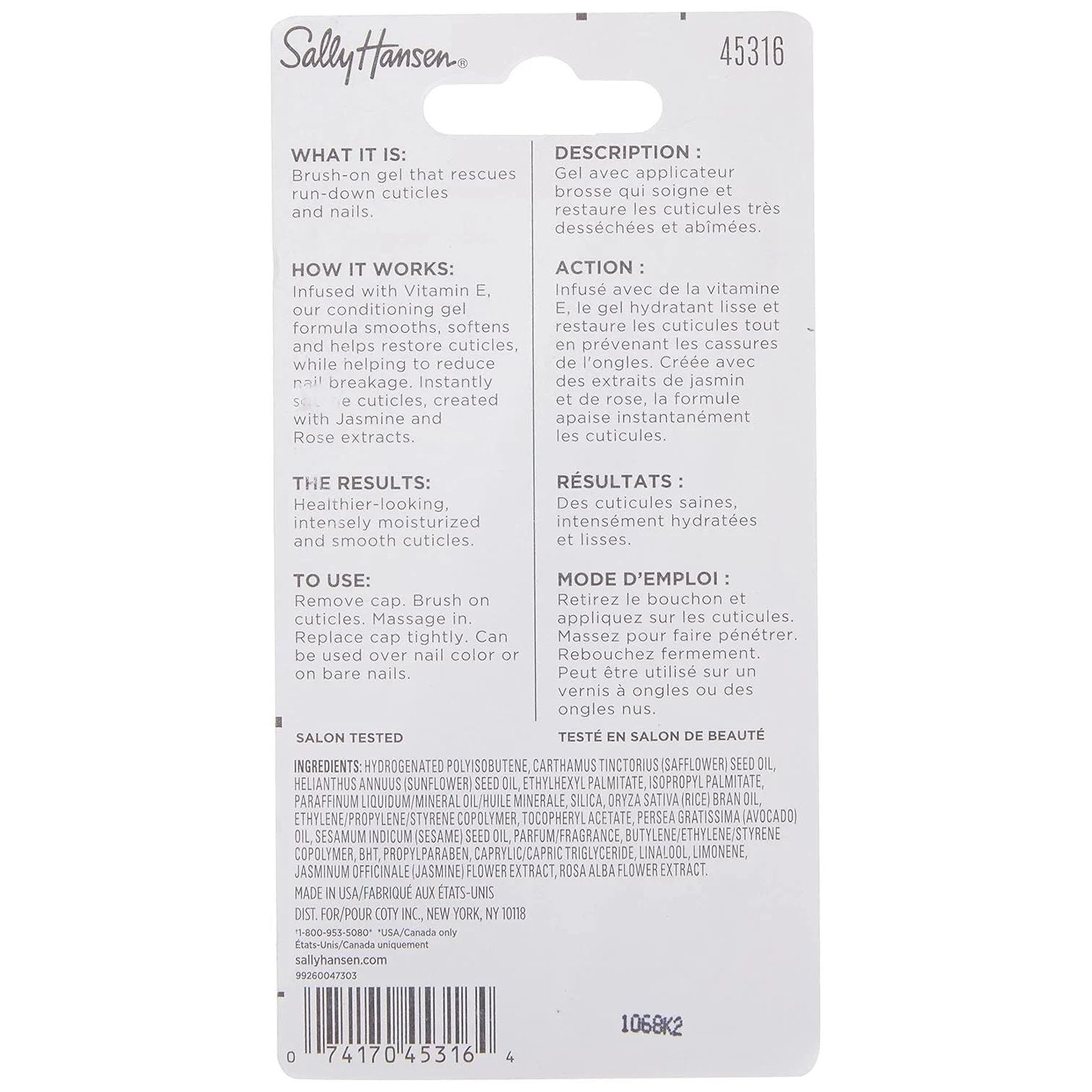 Sally Hansen Nail Treatment 45316 Cuticle Rehab - 0.29 Fl Oz Nails Pasteur Pharmacy