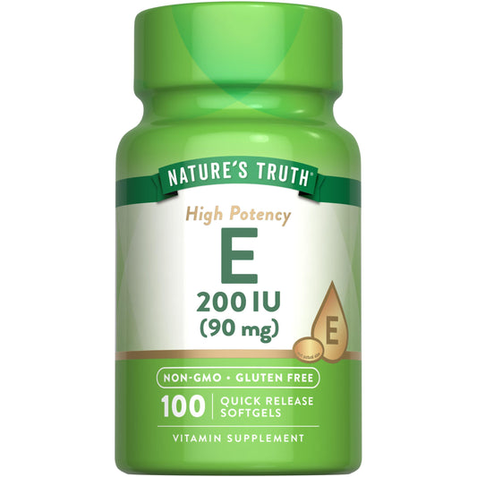 Nature's Truth Vitamin High Potency E 200 IU, Softgels Vitamins & Supplements Pasteur Pharmacy