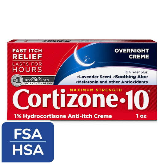 Cortizone 10 Anti Itch Creme, Maximum Strength, Overnight Creme 1 Oz Health & Beauty Pasteur Pharmacy