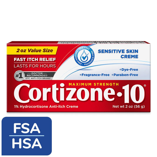 Cortizone-10 Maximum Strength Itch Relief Cream, 1% Hydrocortisone, 2 oz Medicine & Drugs Pasteur Pharmacy
