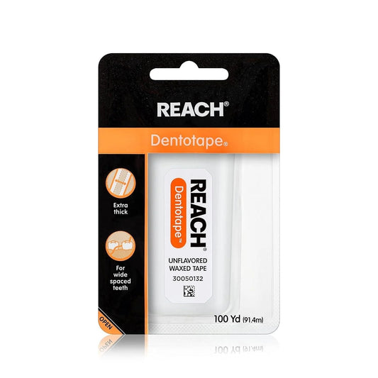 Reach Dentotape Waxed Dental Floss Tape Unflavored 100 Yards Dental Floss Pasteur Pharmacy