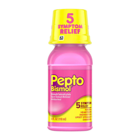 Pepto Bismol Liquid Travel Size For Heartburn Diarrhea Original 3.4oz Health & Beauty Pasteur Pharmacy