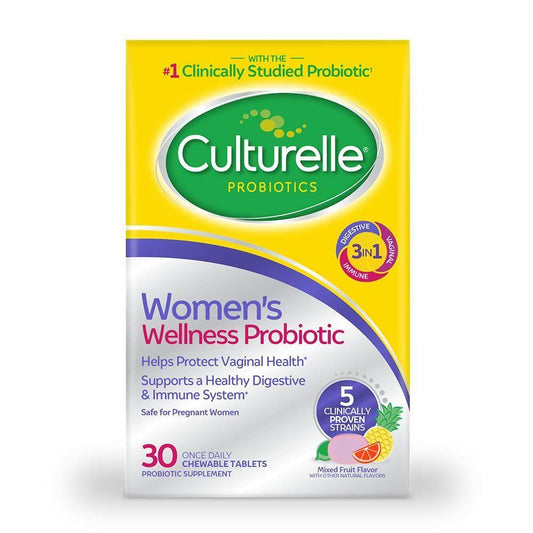 Culturelle Probiotics, Women's Wellness Probiotic, Mixed Fruit, 30 Chewable Tablets Vitamins & Supplements Pasteur Pharmacy