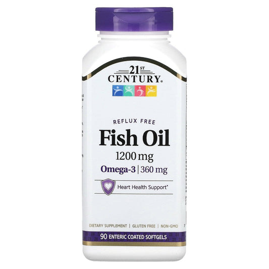 21st Century Fish Oil 1200 Mg Enteric Coated Softgels 90Ct Vitamins & Supplements Pasteur Pharmacy