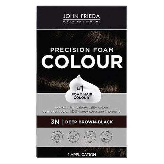 John Frieda Precision Foam Colour – 3N Deep Brown Black (1 Kit) Hair Color Pasteur Pharmacy