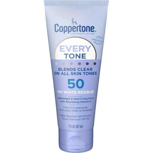 Coppertone Every Tone Sunscreen Lotion - SPF 50 - 7 Fl Oz Lotion & Moisturizer Pasteur Pharmacy